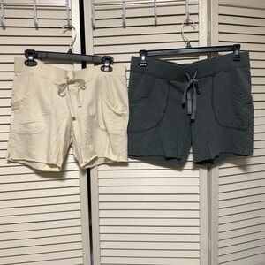 Victoria's Secret Cream and Black Athletic Shorts